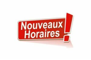 Nouveaux horaires